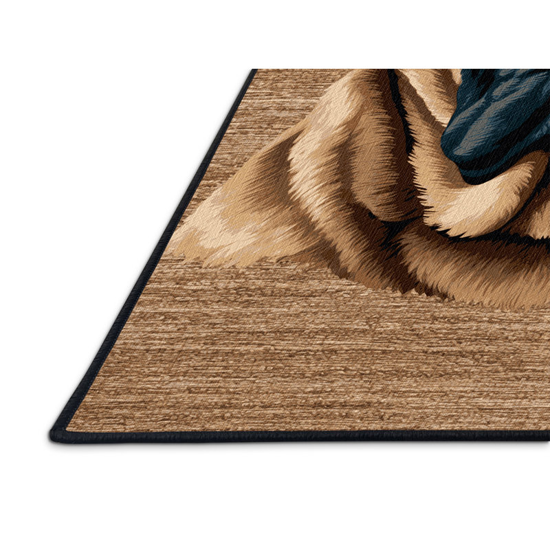 Washable Mastiff Dogs Area Rug, Rectangle 8' x 12'