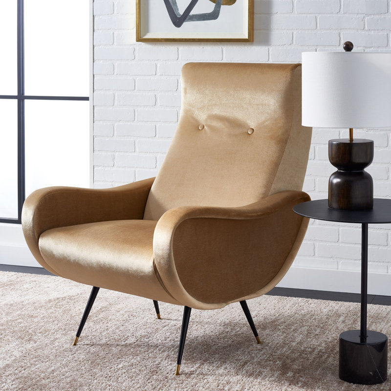 Alve Velvet Armchair, Camel
