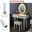 Ensemble coiffeuse avec tabouret et miroir Brassfield-1085366432