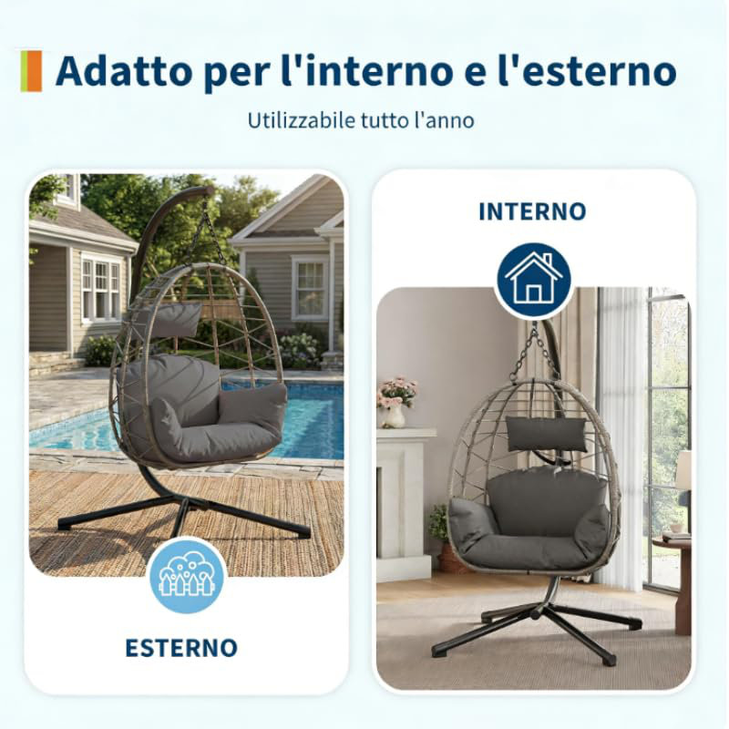 Hammock Chair Stand, Gray