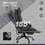 Chaise de bureau en microfibre avec massage, chaleur, repose-pieds, gris