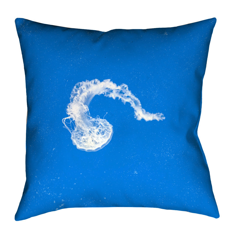 Coussin décoratif jellyfish flottante, 18 po x 18 po