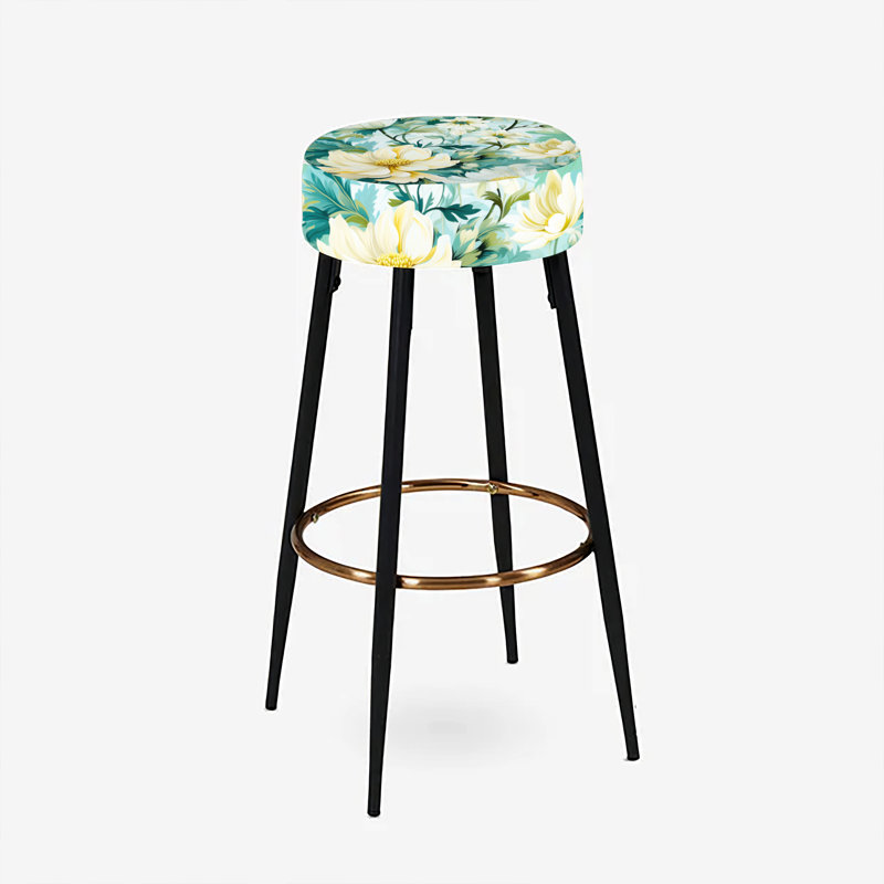 Ensemble de 2 tabourets de bar Botanical Bliss, Impressionniste verdure botanique