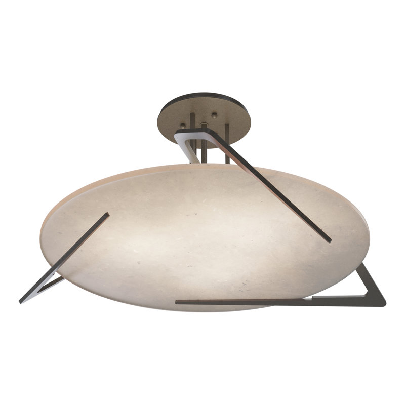 Callisto Semi Flush Mount, Dark Smoke
