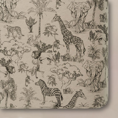 Oilo Studio – Organic Safari Jersey Fitted Crib Sheet, Ultra-Soft & Breathable, Snug Fit for Standard Cribs & Toddler Beds