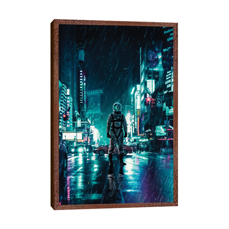 Another Rainy Night by Seamless - Print on Canvas, Classic Brown Wood Framed, 101.6 cm H x 66.04 cm W
