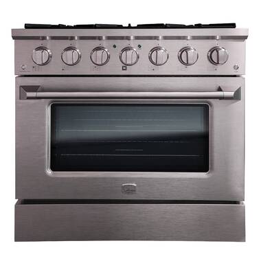 36 4 cu.ft.Freestanding Dual Fuel Range Bravo Kitchen BV361RD