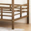 Lit cabane pour enfant avec toit et barrières de sécurité, lit plateforme bas en métal avec pieds pour faciliter la transition, taille simple, noyer-1781157736