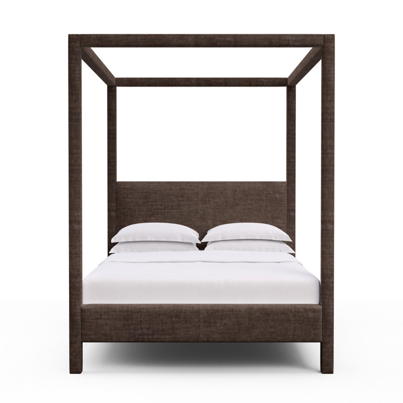Lit tapissier Lafayette, Grand, Velours graphite