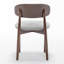 Chaise d'appoint rembourrée en bois massif-1795384395