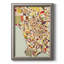 «Modern Los Angeles Map», toile encadrée de qualité supérieure - prête à être accrochée-599596927-599596926