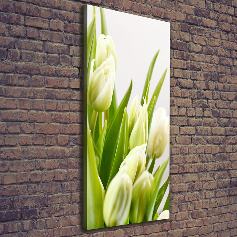 White Tulips - Wrapped Canvas Print