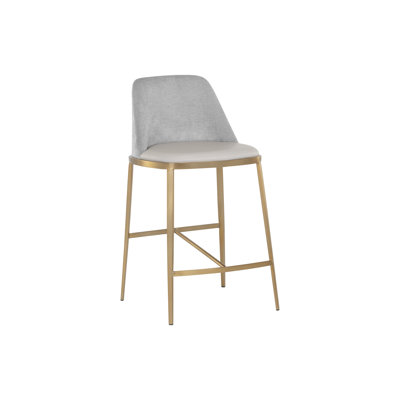 Dover Upholstered Stool with Metal Frame