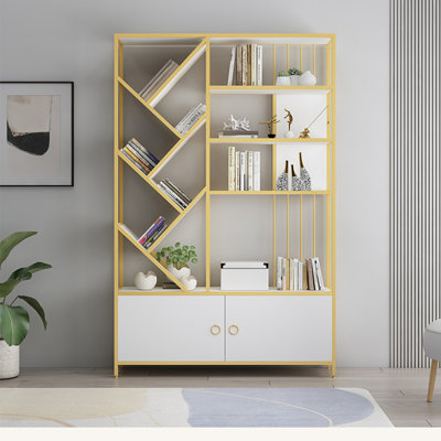 Modern light luxury style metal bookcase
