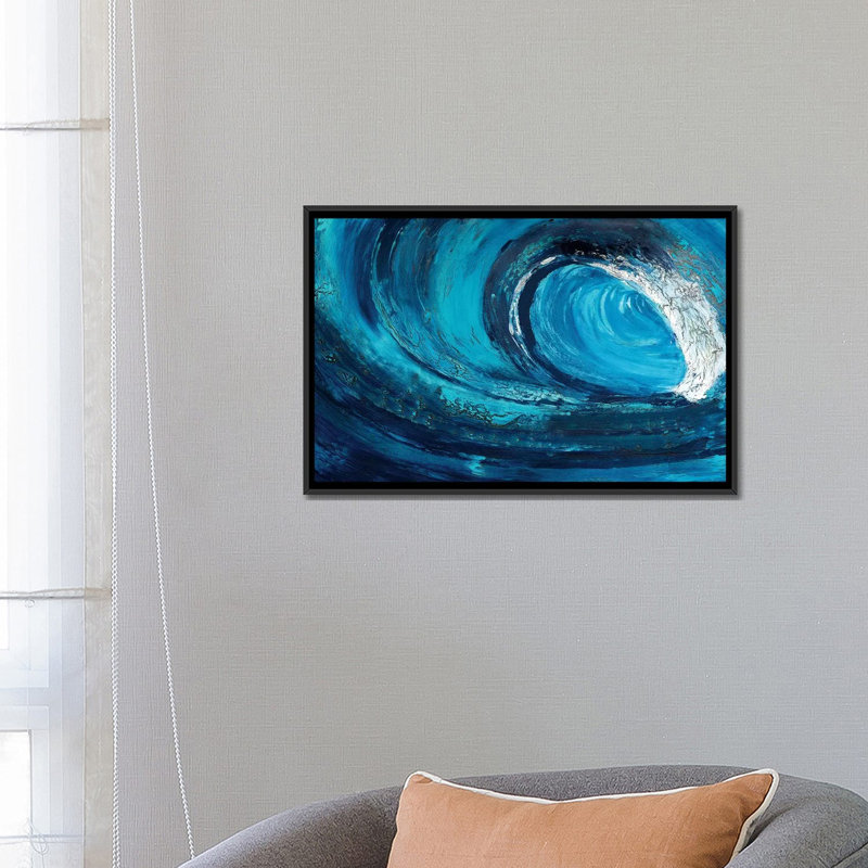 « whiplash », reproduction d’art sur toile, H 18 po x l 26 po x P 1,5 po, Toile avec cadre noir, Pas de tapis