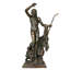 Bronze Standing Man on Sphinx Sculpture