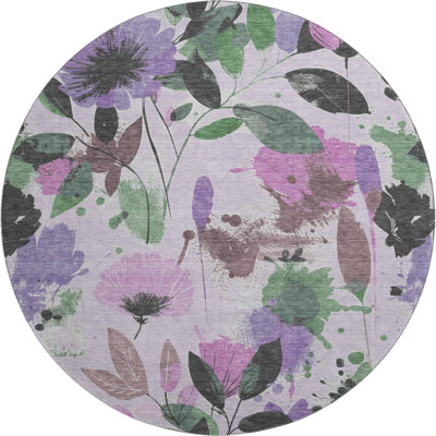 Premium Machine Washable Harjo AMF1549 Floral Rug