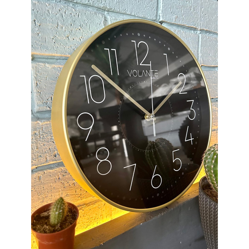 Angelysse Wall Clock, Gold