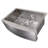 ZLINE 30 in. Zermatt Farmhouse Apron Mount Single Bowl Satin Stainless Steel Kitchen Sink with Bottom Grid (SAS-30S)