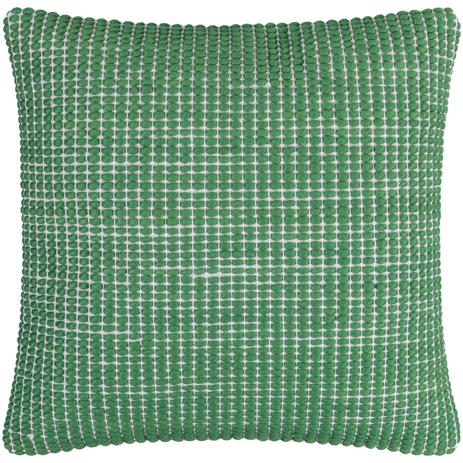 Waverly 22" x 22" Wool Pillow Cover, Down, Green, 22" x 22"