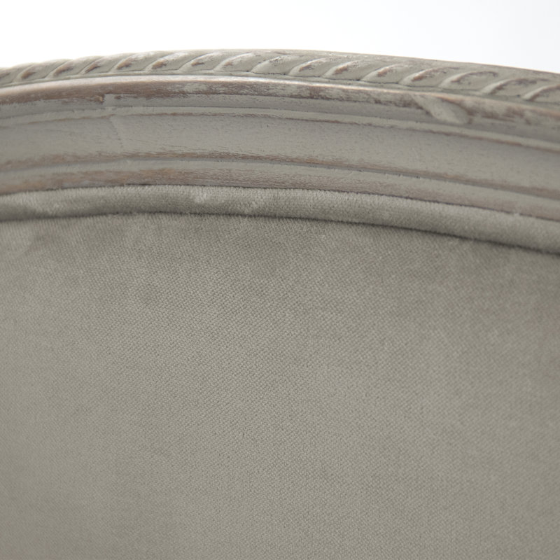 Winni Velvet Chaise Lounge, Gray Velvet