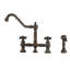 Hailey Vintage III Plus Bridge Faucet with Long Traditional Swivel Spout Lever Handles and Solid Side Spray-1484518399-1579783132