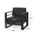 Bay Mp1 Dark Gray Aluminium Outdoor Leisure Chair, Club Style, 32 In. Depth, 27.5 Width, 25.35 Height Gray, Height, 27.46 Lb