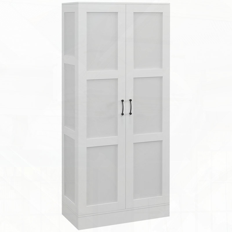 Armoire de rangement haute avec tablettes de rangement mobiles