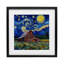 «Grand Teton in Post Impressionist Style», reproduction d'art sous verre encadrée par Wumples-604796456-604796459