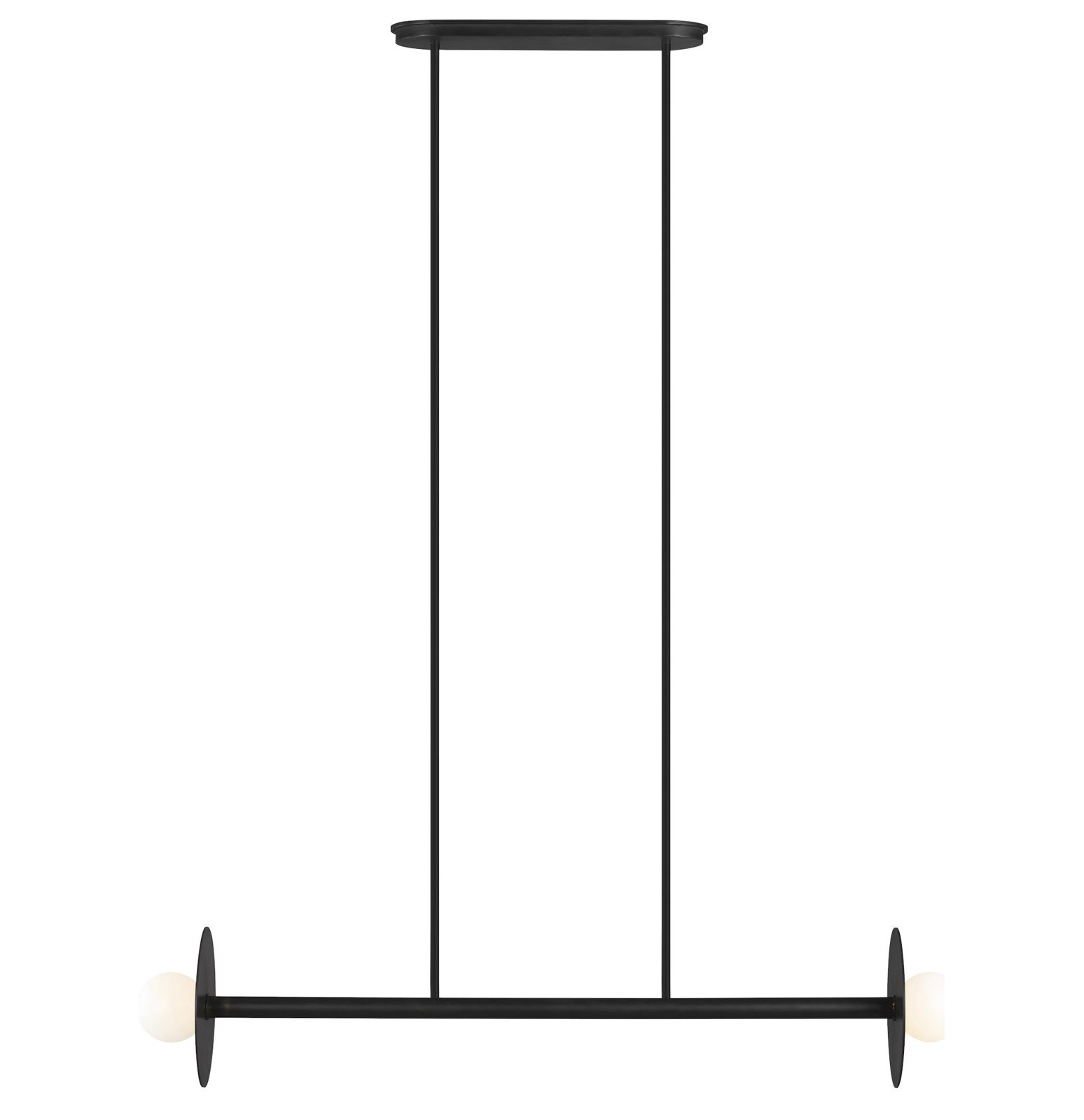 2 Light Dimmable Pendant, Midnight Black