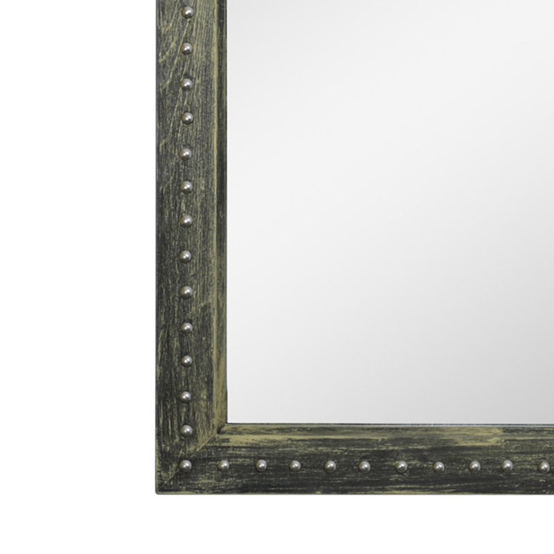 Miroir d’appoint en bois vieilli style campagne rustique