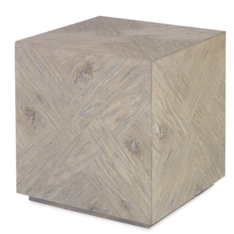 Joshua Light Grey Recycled Teak Wood End Table