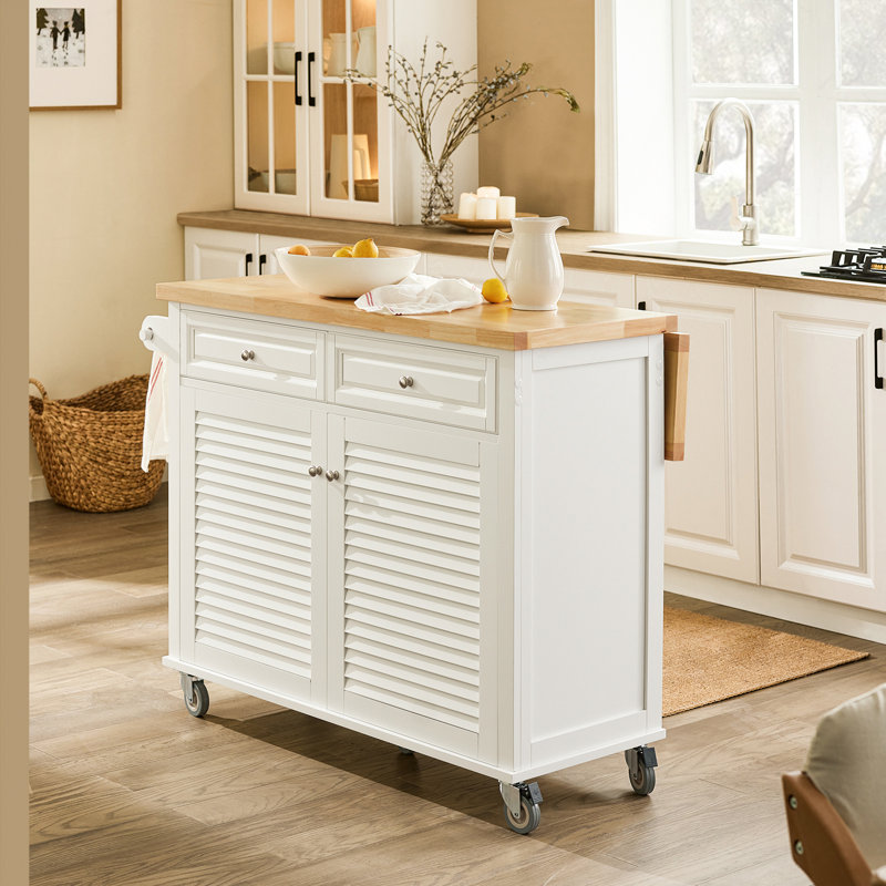 Bruna Wood Kitchen Island