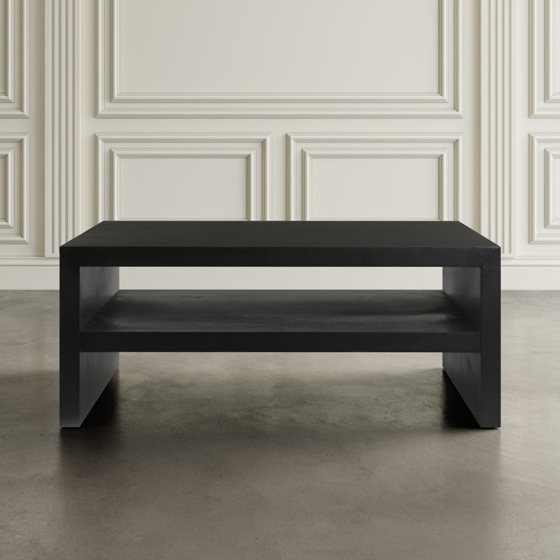 Chamniss Solid Wood Single Coffee Table, Black