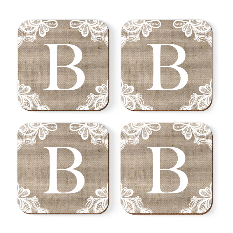 Sous-verres Café à monogramme, B