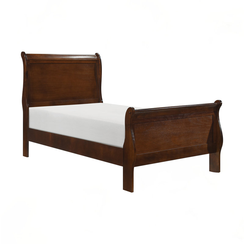Lit traditionnel en bois de style Louis Philippe