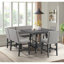 Chaise d'appoint rembourrée en gris duewa