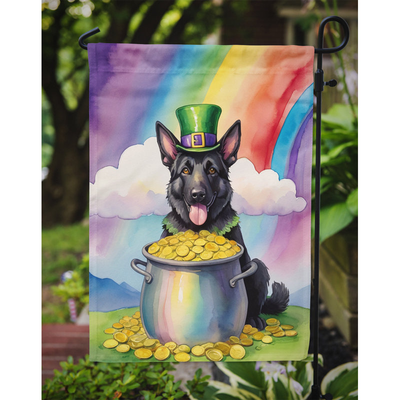Drapeau de jardin double face en polyester H 15,5 po x l 11,25 po St Patrick's Day