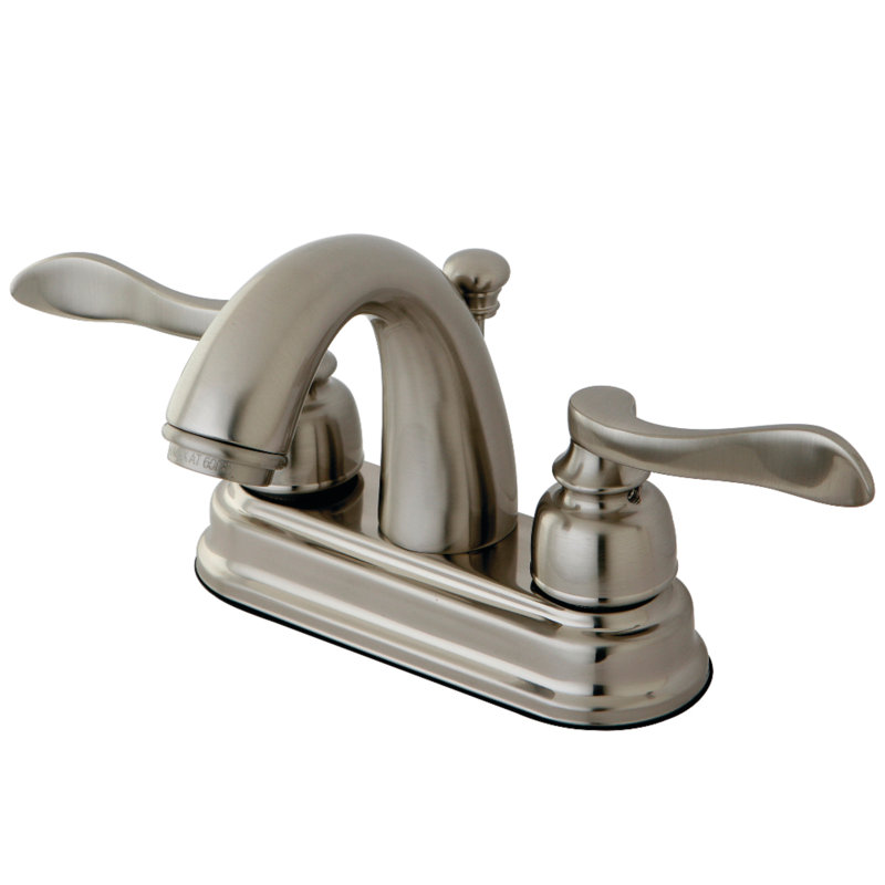 NuWave French Centerset Bathroom Faucet with Drain Assembly, Brushed Nickel