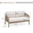 Outdoor Garden 2-person Sofa With Cushions-125995576
