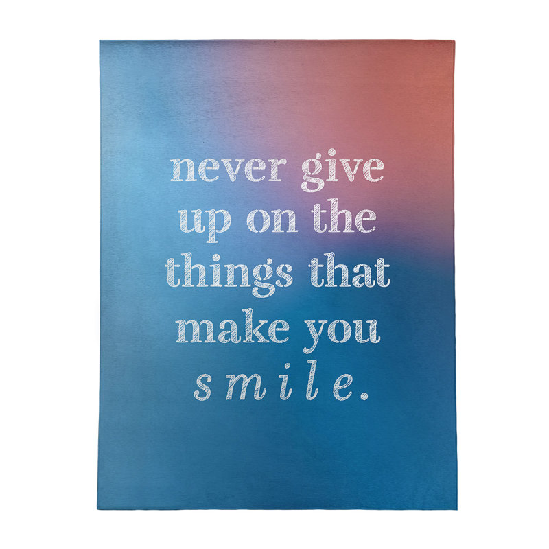 Quotes Chenille Indoor Rug, Rectangle 5' x 7'