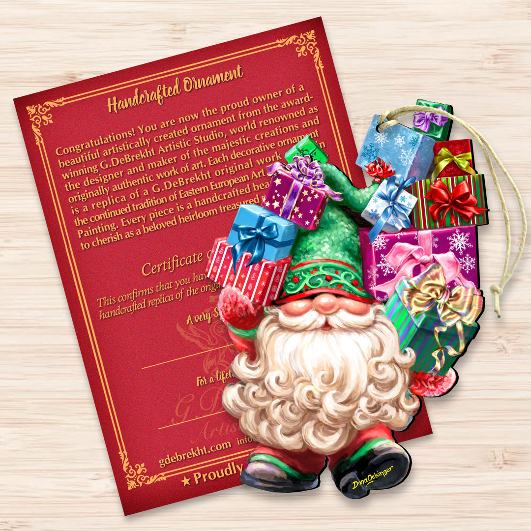 2 Piece Gift Giver Dwarf Wreath Wooden Ornaments The Holiday Aisle®