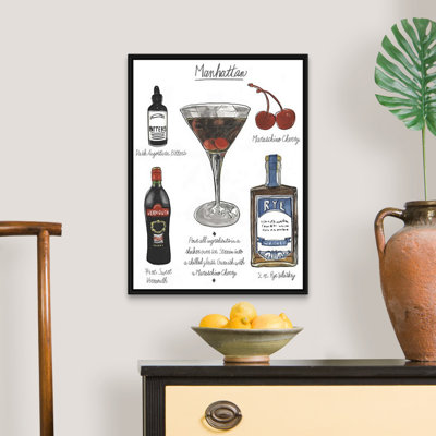 «Classic Cocktail - Manhattan» par Naomi McCavitt, impression sur toile