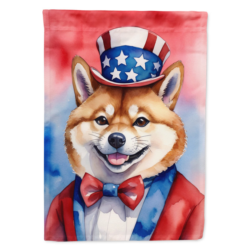 Drapeau patriotique du jardin américain, Shiba Inu