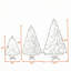 Ensemble de sapins de Noël artificiels pré-illuminés à charnières de 1,20 m, 1,80 m et 2,25 m, avec 2 400 extrémités de branches en PVC et 850 lumières DEL pour la maison, le bureau ou l'école.