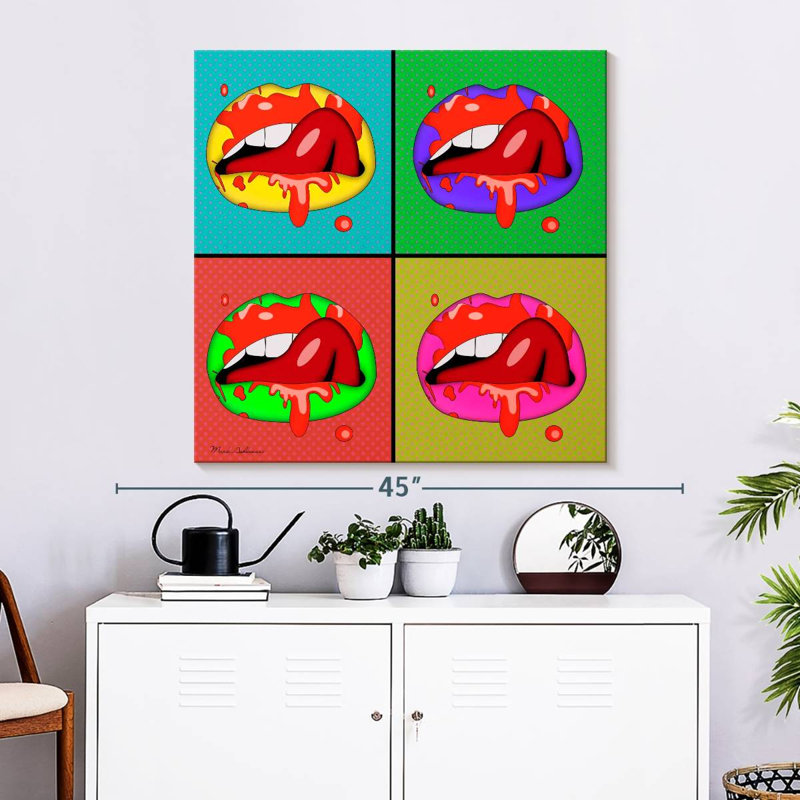 Lips II, 33" H x 33" W
