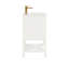 Meuble-lavabo en bois pré-assemblé 20 po avec tablette réglable - blanc-261863948