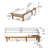 Outdoor Chaise Lounge In White Mesh - Wood For Stability Long-term Use