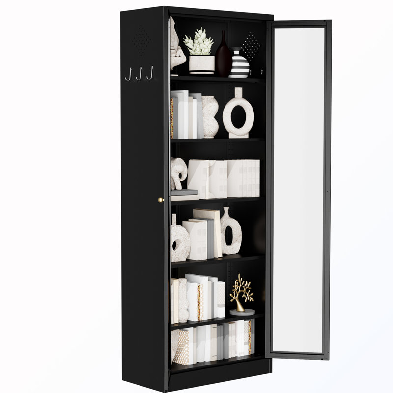 Freestanding Pantry Cabinet with 5 Adjustable Shelves