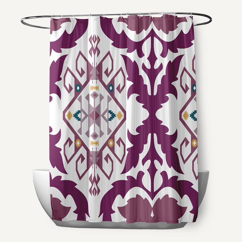 Alfreda Floral Shower Curtain, Purple